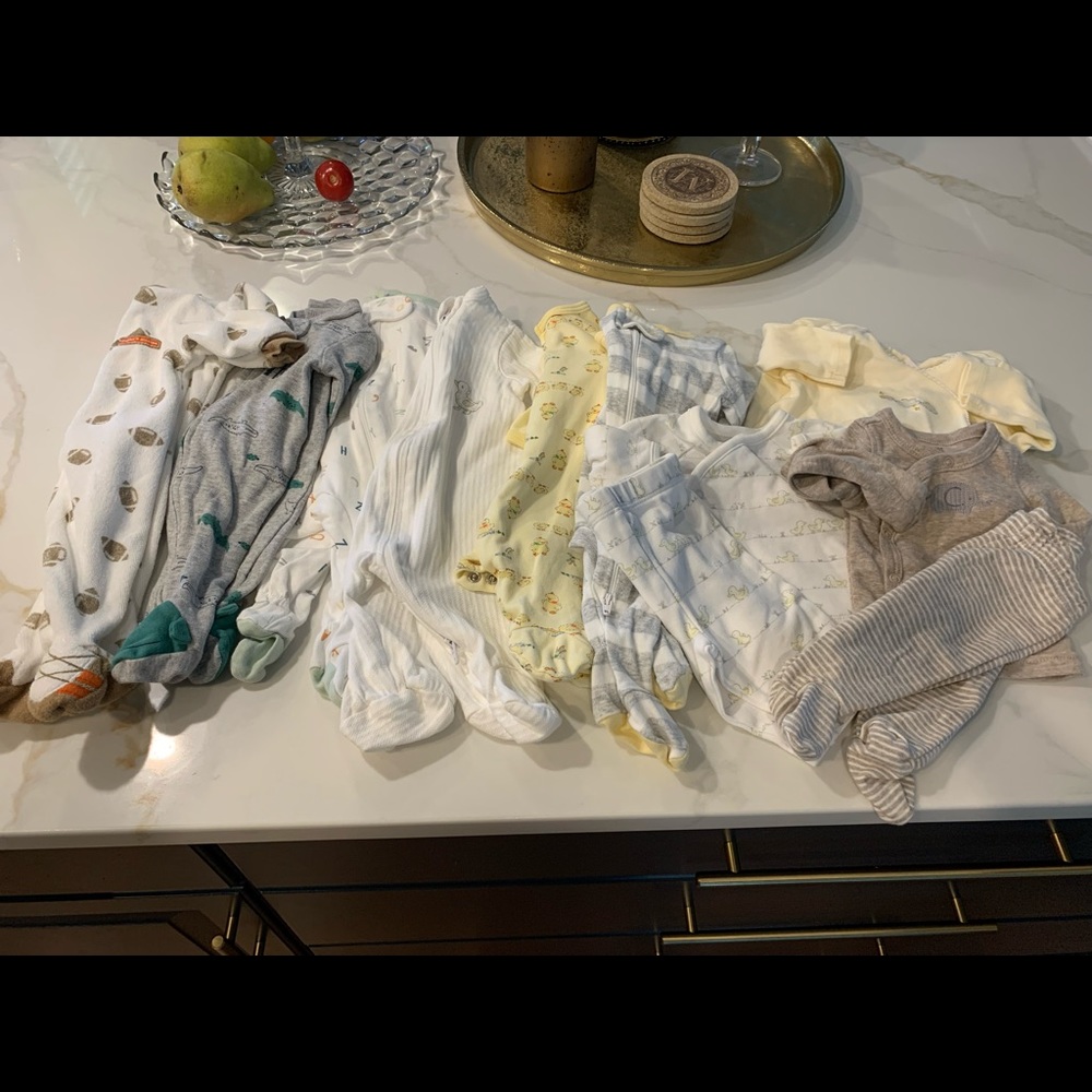 Newborn Footies, PJ’s - Little Me, Dillards, Carters, Target, Smoke/Pet Free,